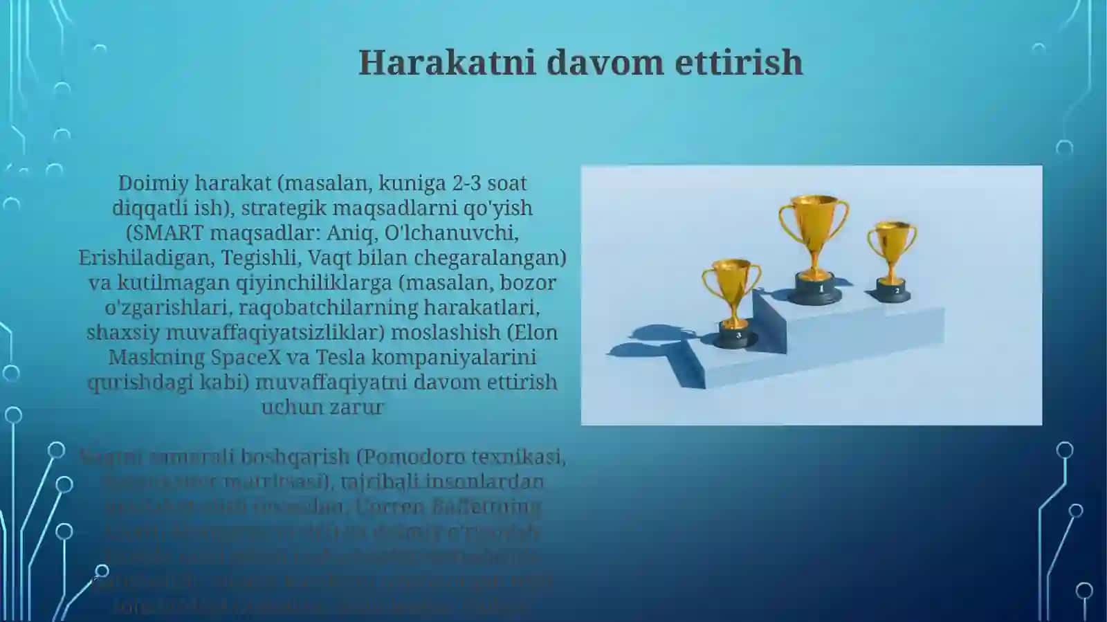 Harakatni davom ettirish 3