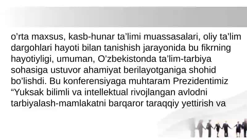 Yuksak bilimli va intellektual rivojlangan avlodni tarbiyalash 3