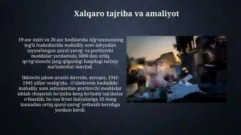Xom ashyolar va portlovchi moddalar 3