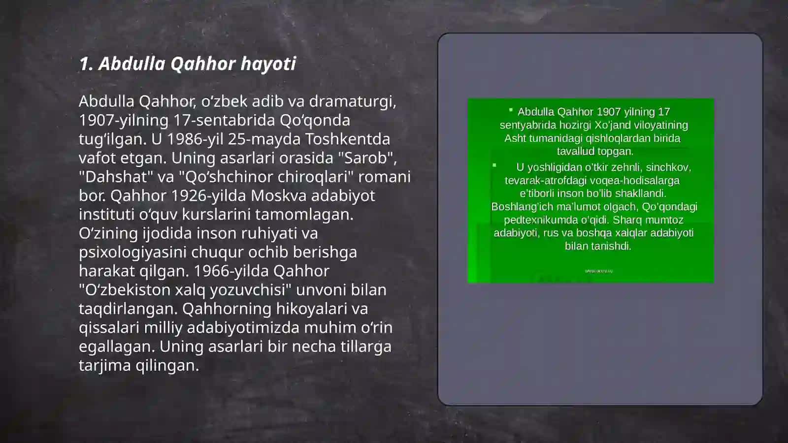 Abdulla Qahhorning asarlari 3