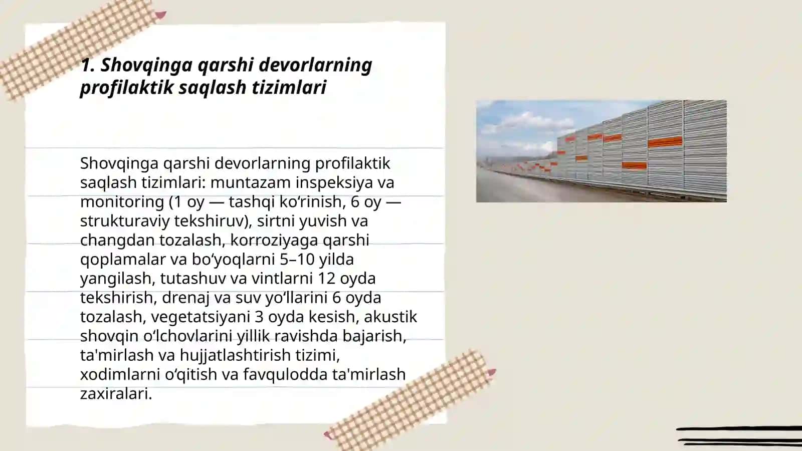 Shovqinga qarshi devorlarini saqlash texnologiyasi 3