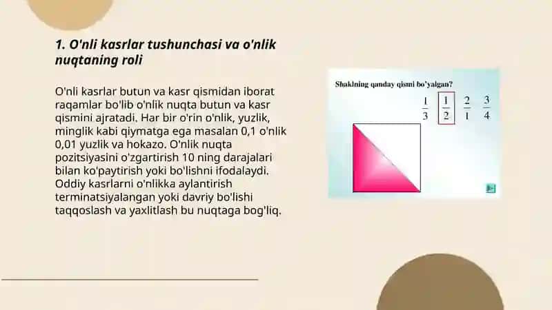 O'nli kasirlar va ular ustida arifetik amallarni bajarish algoritmi 3