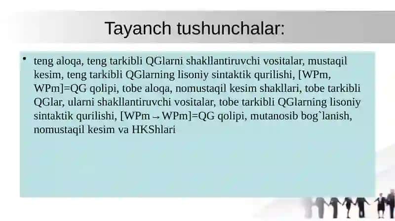 QO‘SHMA GAPNING QURILISHIGA KO‘RA TURLARI 3
