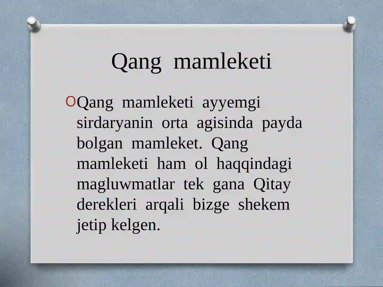 Qang, Dovon, Kushan mamleketleri 3