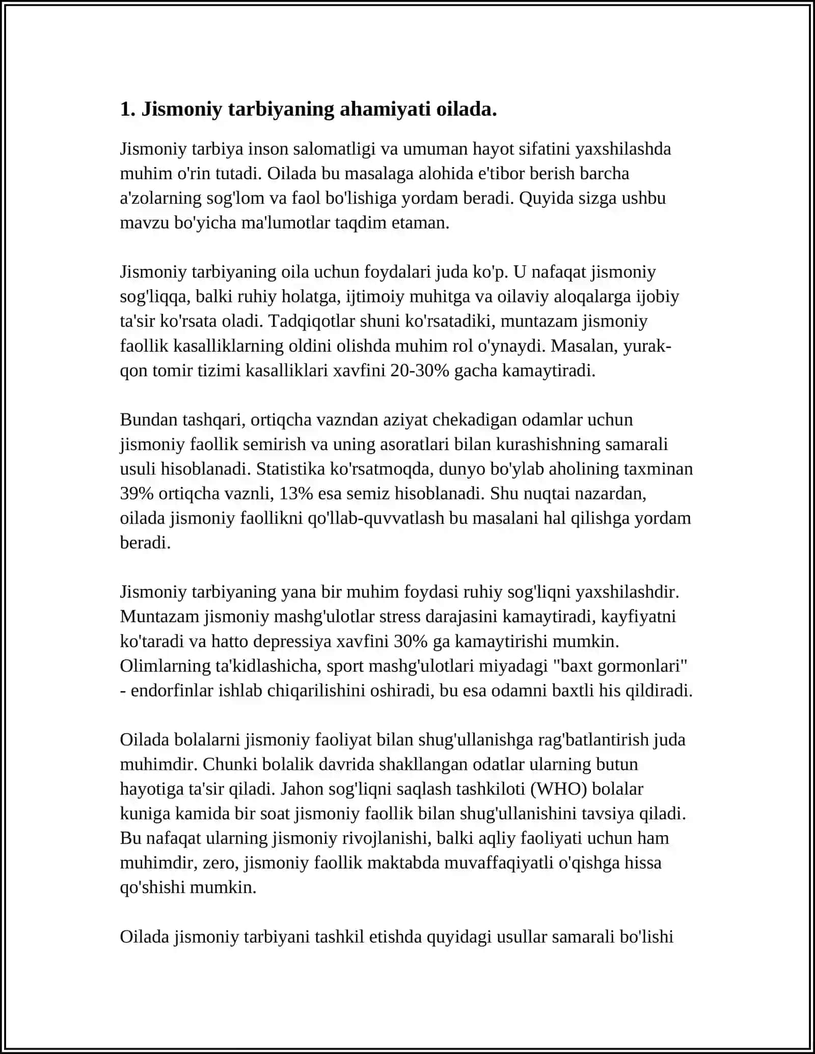 JISMONIY TARBIYA VA OILA TARBIYASI 3