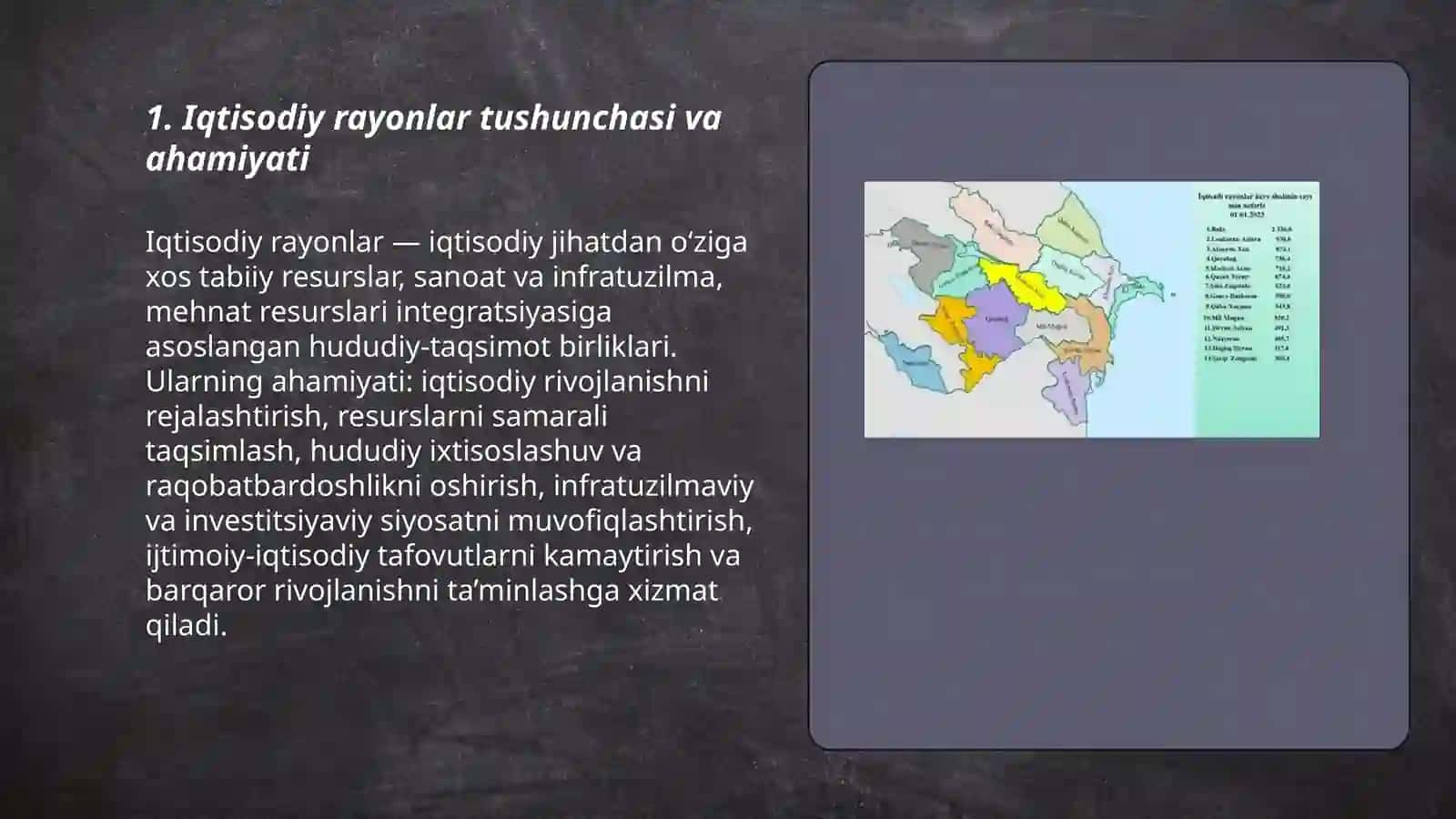 Qozoģiston Respublikasining iqtisodiy rayonlari 3