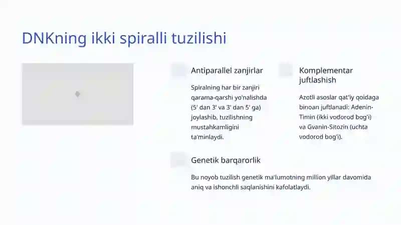 DNK Tuzilishi va Replikatsiyasi 3