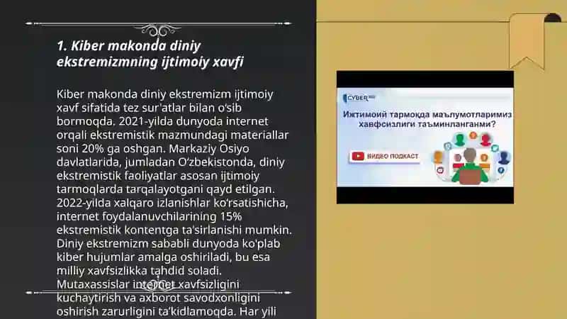 Kiber makonda diniy e'tiqod targ'ibotining ijtimoiy xafi 3