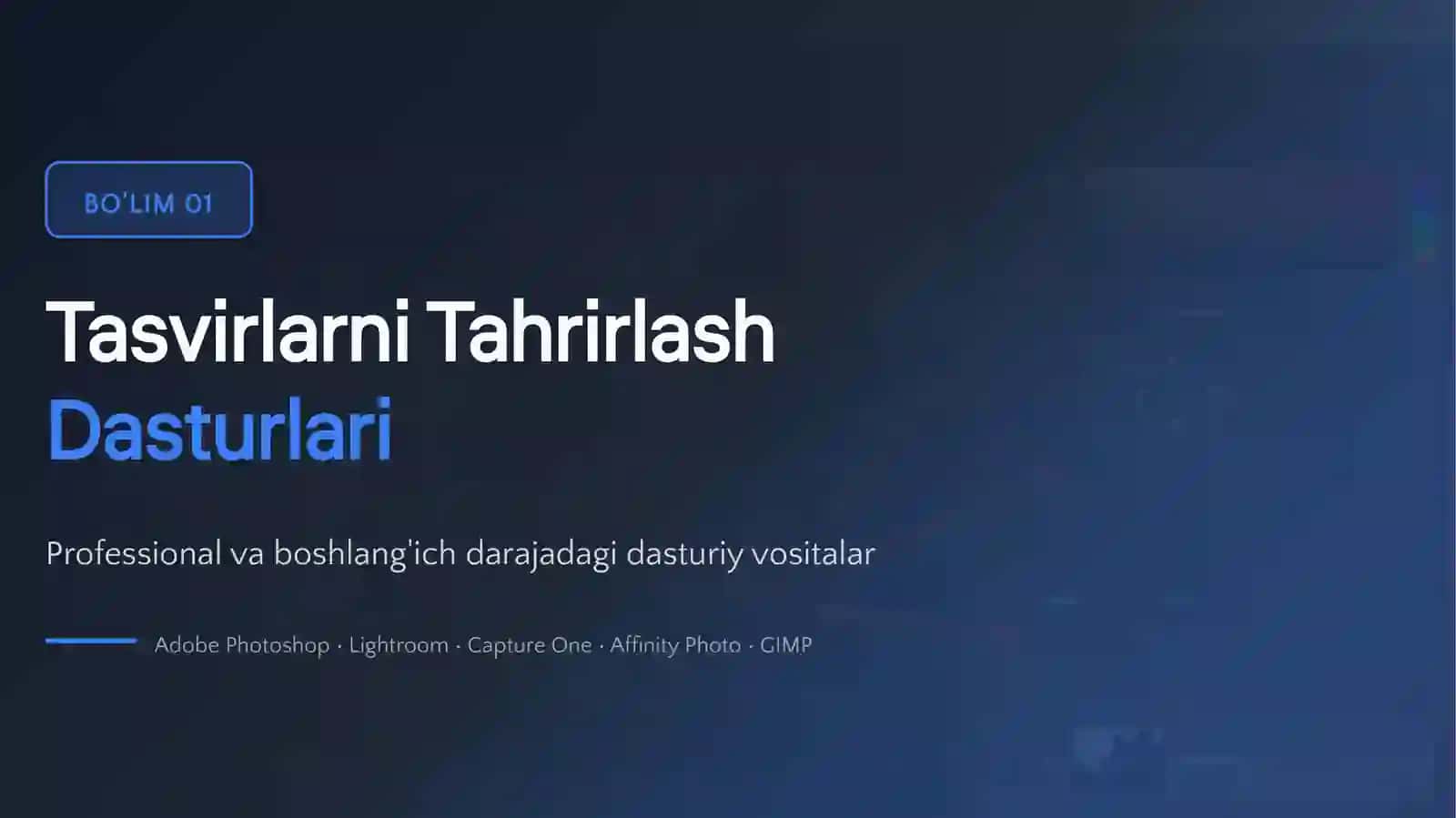 Tasvirlarni Joylashtirish va Tahrirlash 3