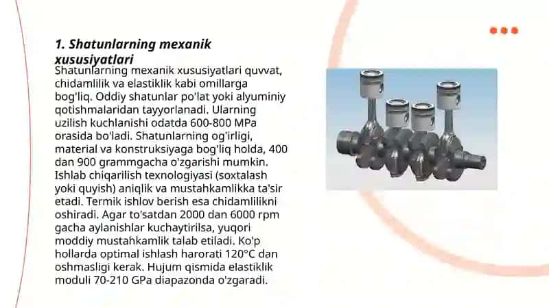 Damas avtomobilining dvigatelini shatun detallarni texnik parametrlarini asoslash 3