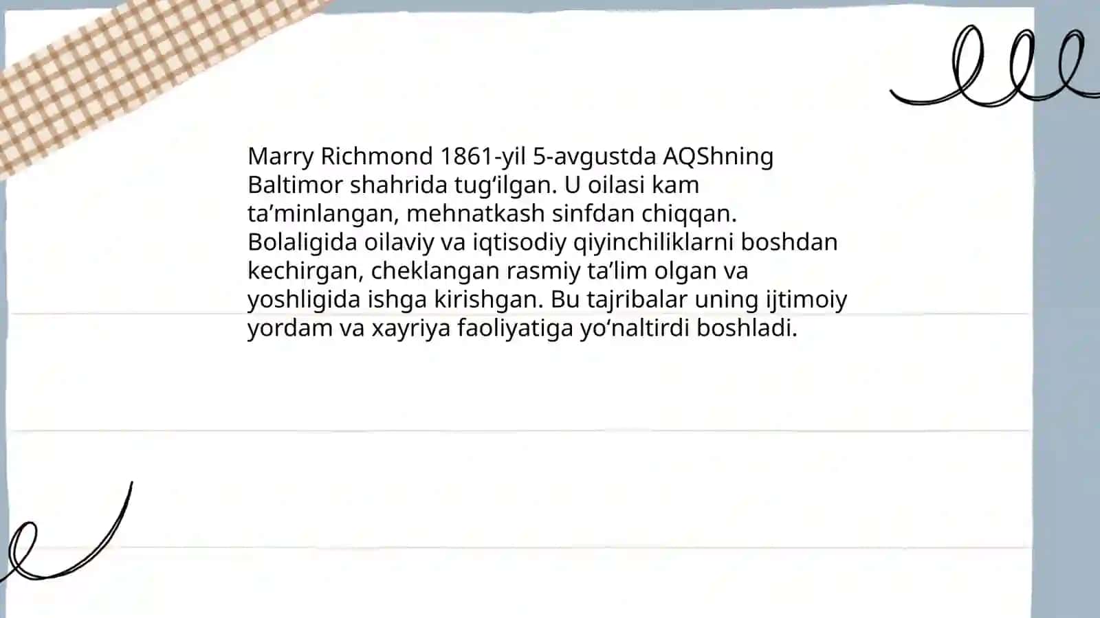 Marry Richmond hayoti i va ijodi haqida toʻliq maʼlumot 3