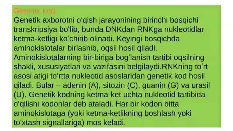 Oqsil biosintezi 3