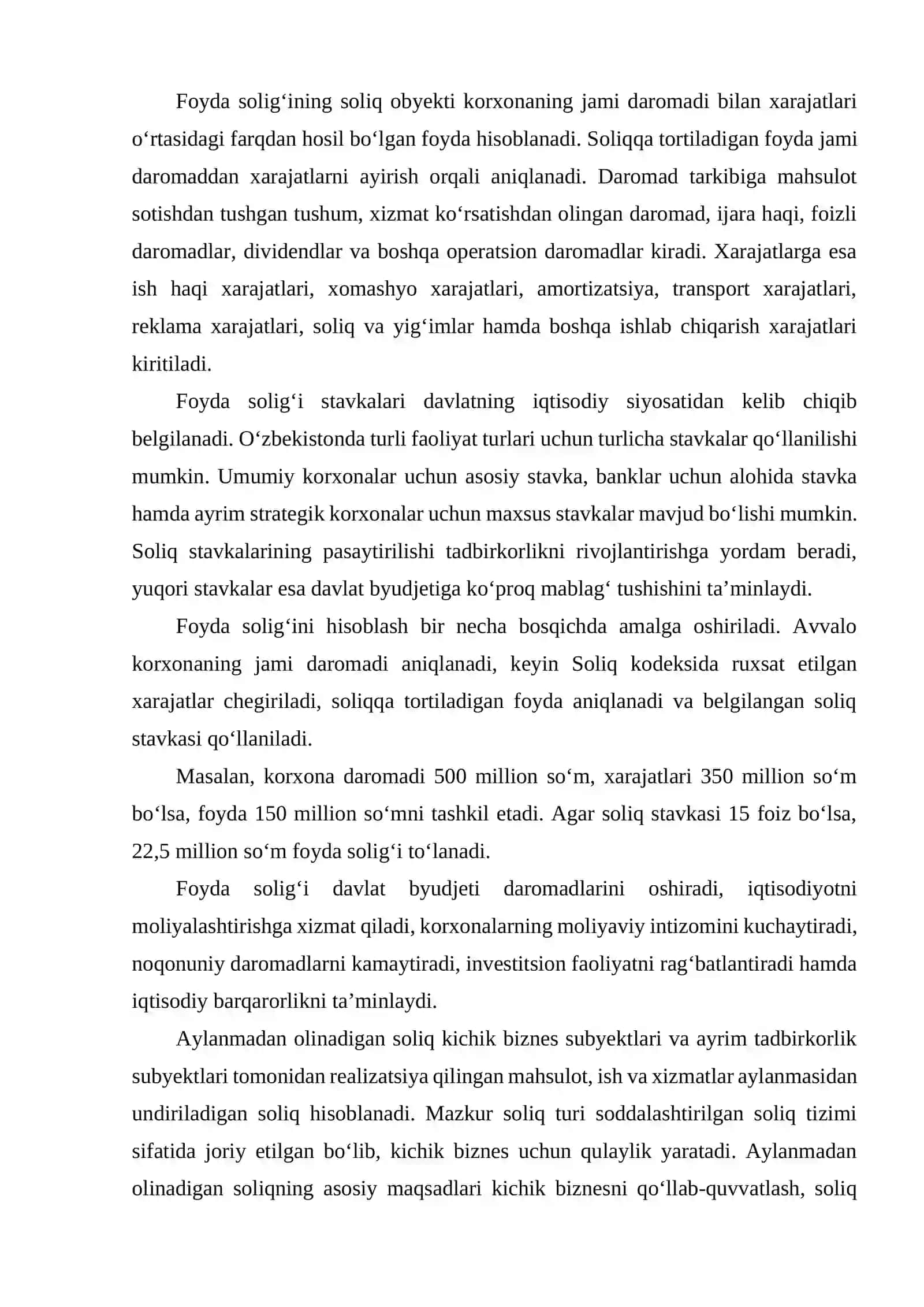 FOYDA SOLIG'I. AYLANMADAN OLINADIGAN SOLIG‘ 3
