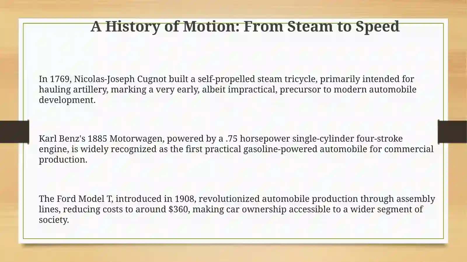 Automobile: A Century of Innovation 3