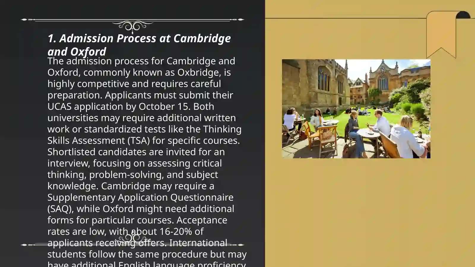 Admission Process at Cambridge and Oxford 3