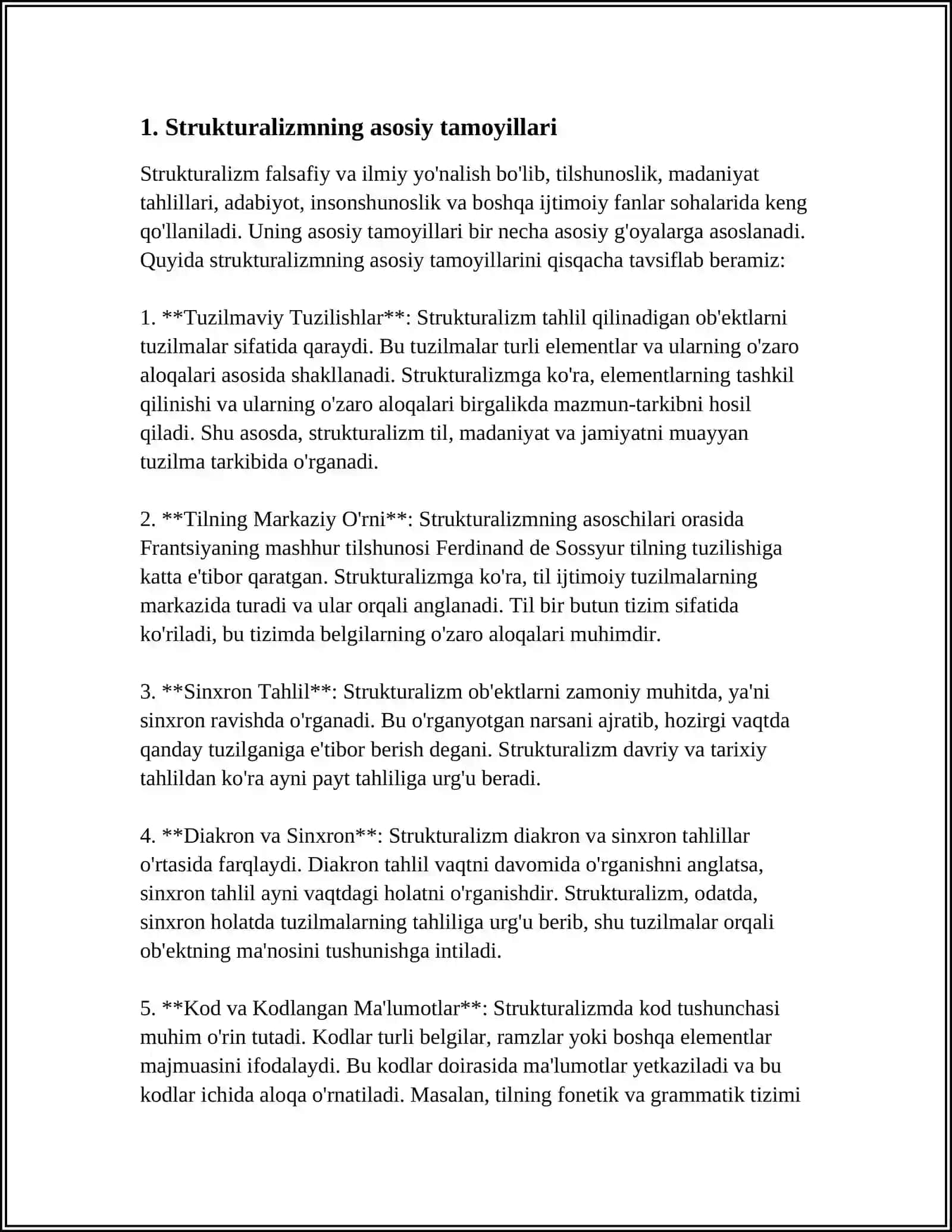 STRUKTURALIZM VA UNING YO'NALISHLARI 3