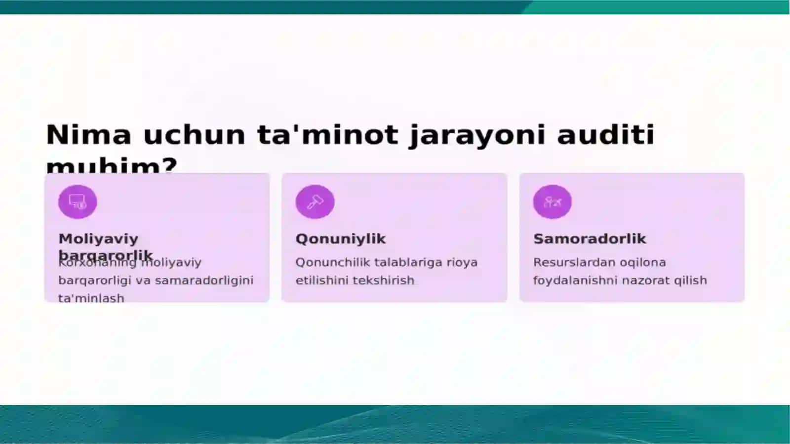 Ta’minot jarayoni auditi 3