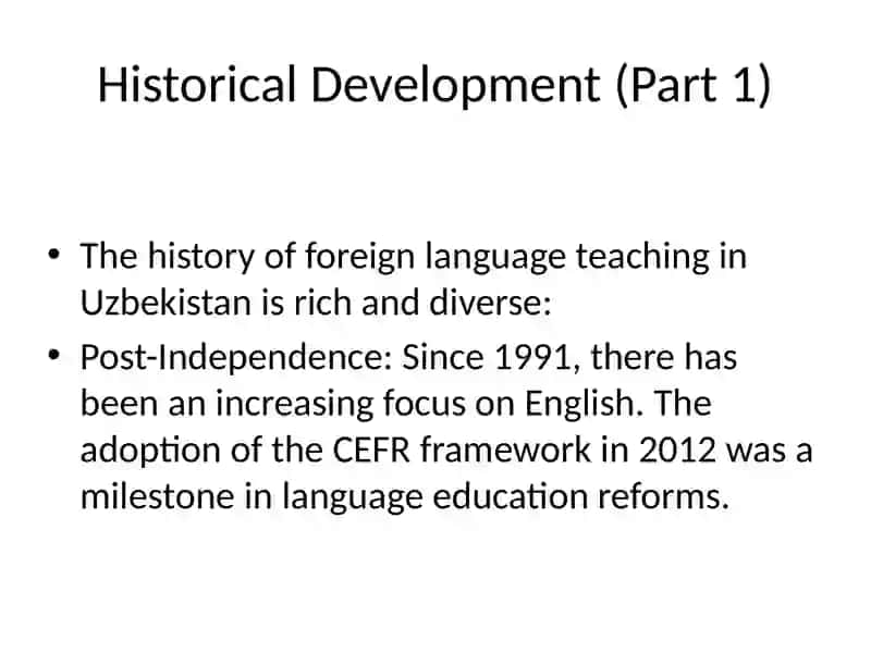 A Short Overview of Teaching Foreign Languages in Uzbekistan 3