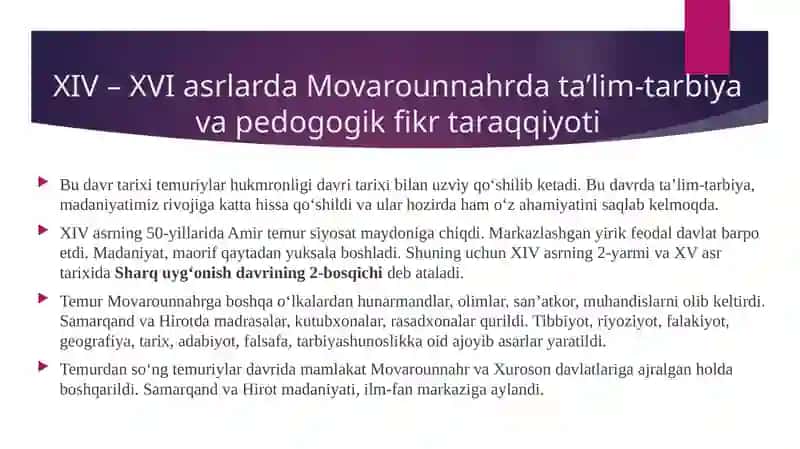 Temuriylar davri darslik 3