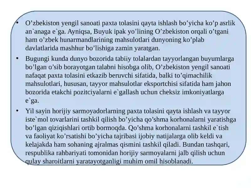 Sanoatsohalaritexnologiyasifani 5-ma’ruza 3