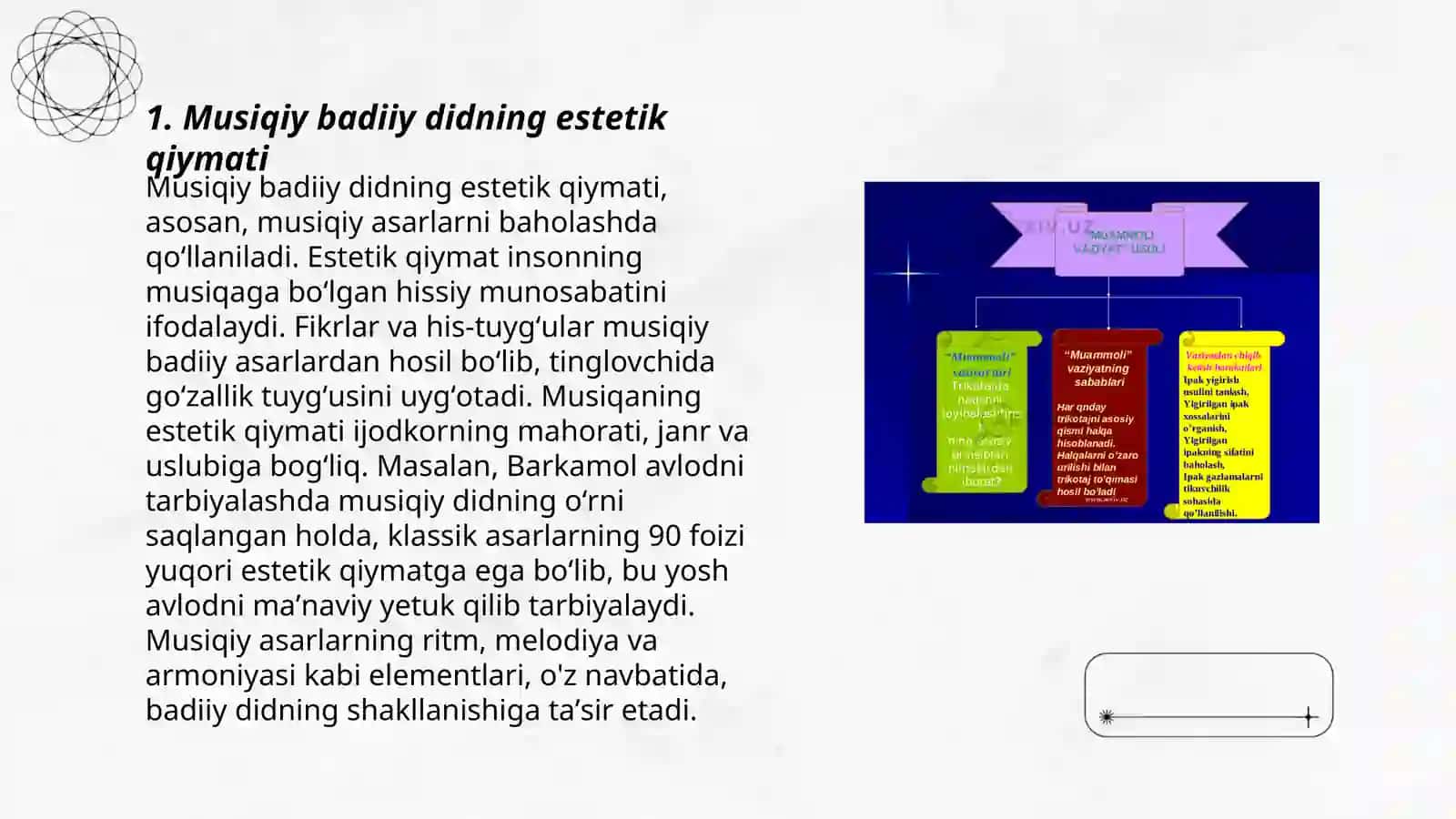 Musiqaviy badiiy didning darajasi 3