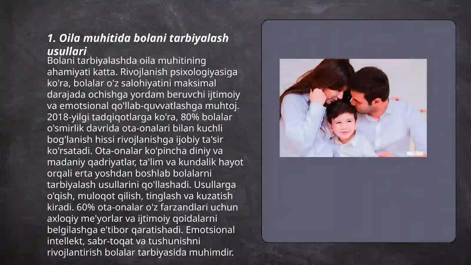 Oilada bola tarbiyasi 3