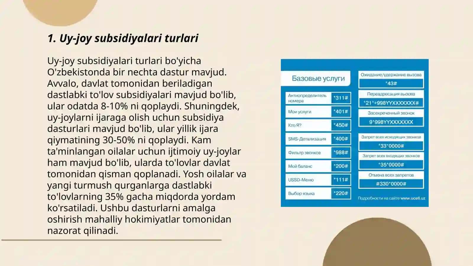 Uy-joy subsidiyalari turlari 3