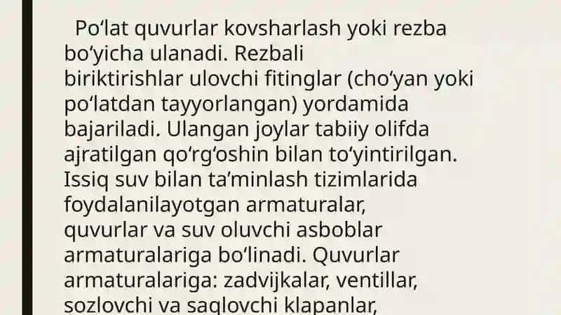 Issiqliktarmoqlarining joylashishi sxemalari 3