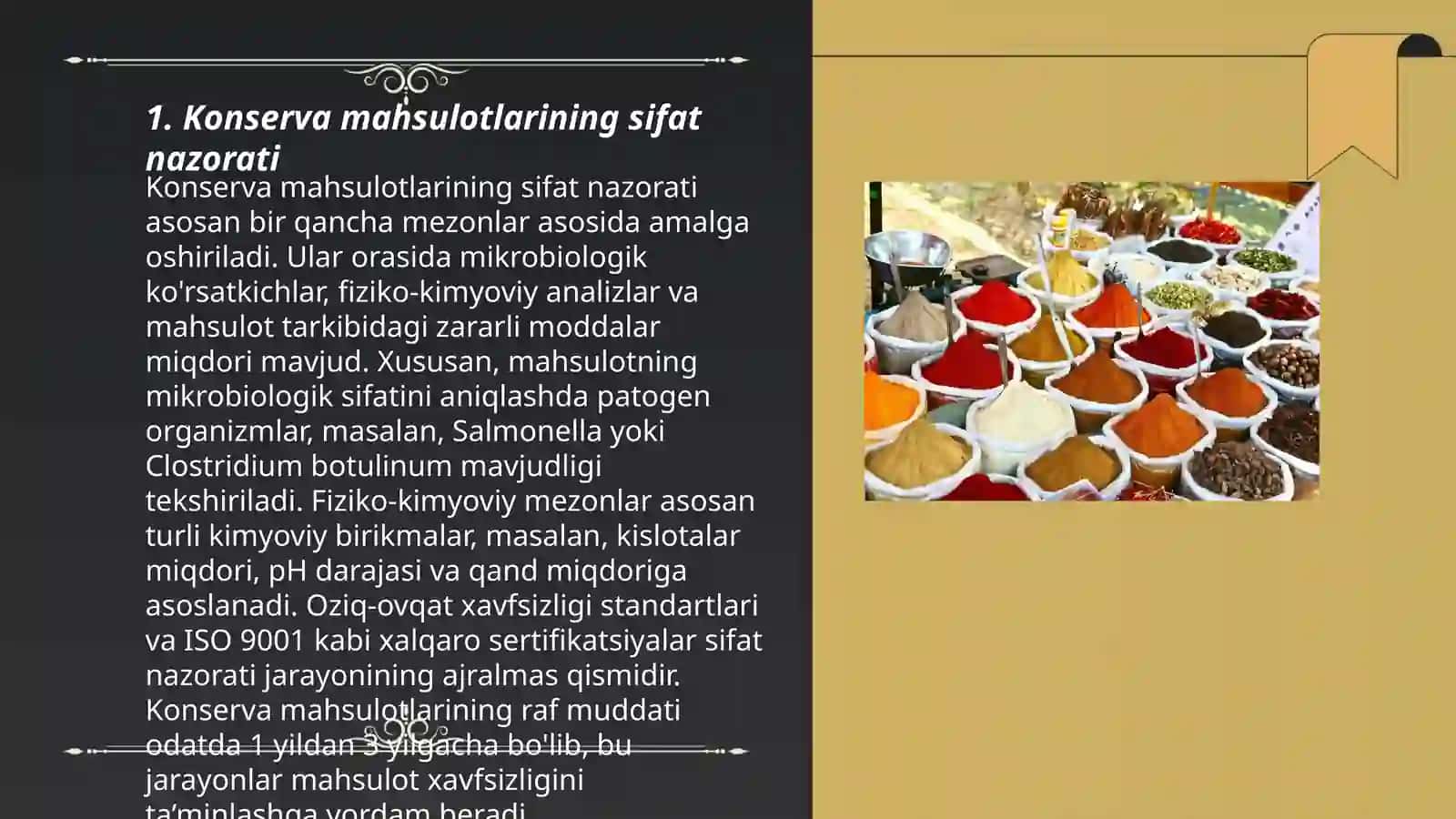 Konserva mahsulotlarini sifat koʻrsatgichlari 3