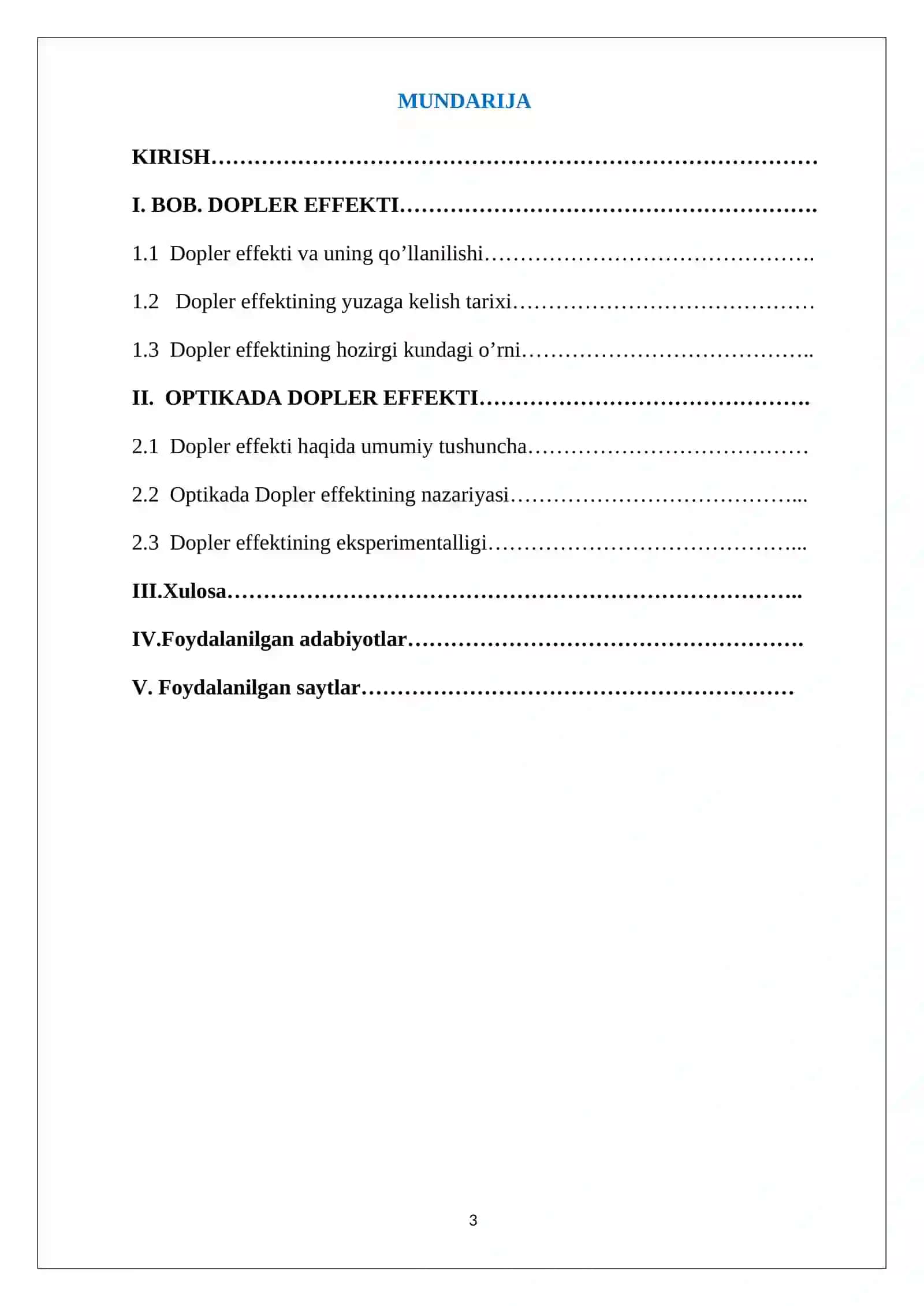 Optikada Dopler effekti va uning qo’llanilishi 3