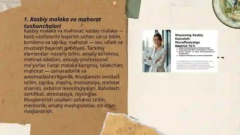 Shaxsning kasb mahoratidagi yuksalishi 3