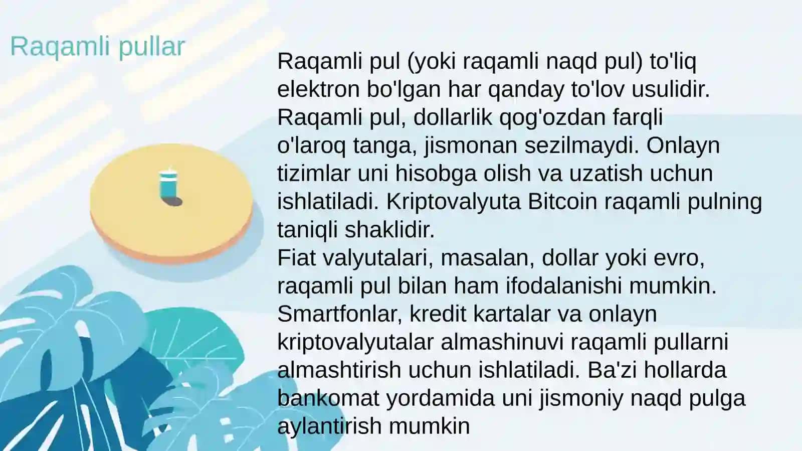 Raqamli pulkar va ularning kriptovalyutalardan farqli jihatlari 3
