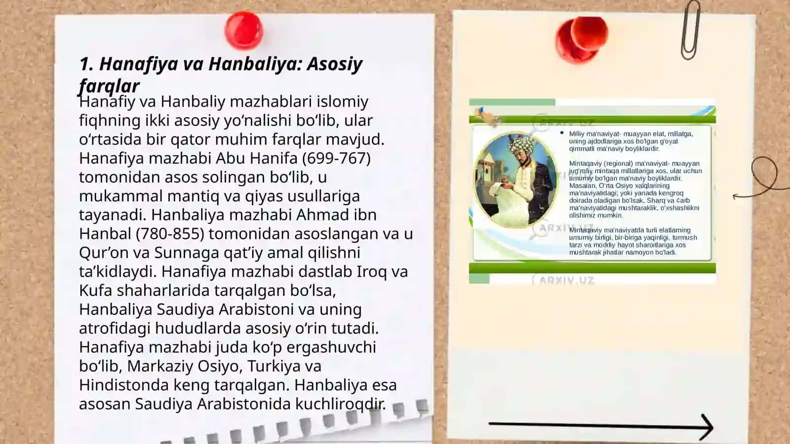 Hanafilik va Hanabiylik mazhabining oʻzaro farqlari 3