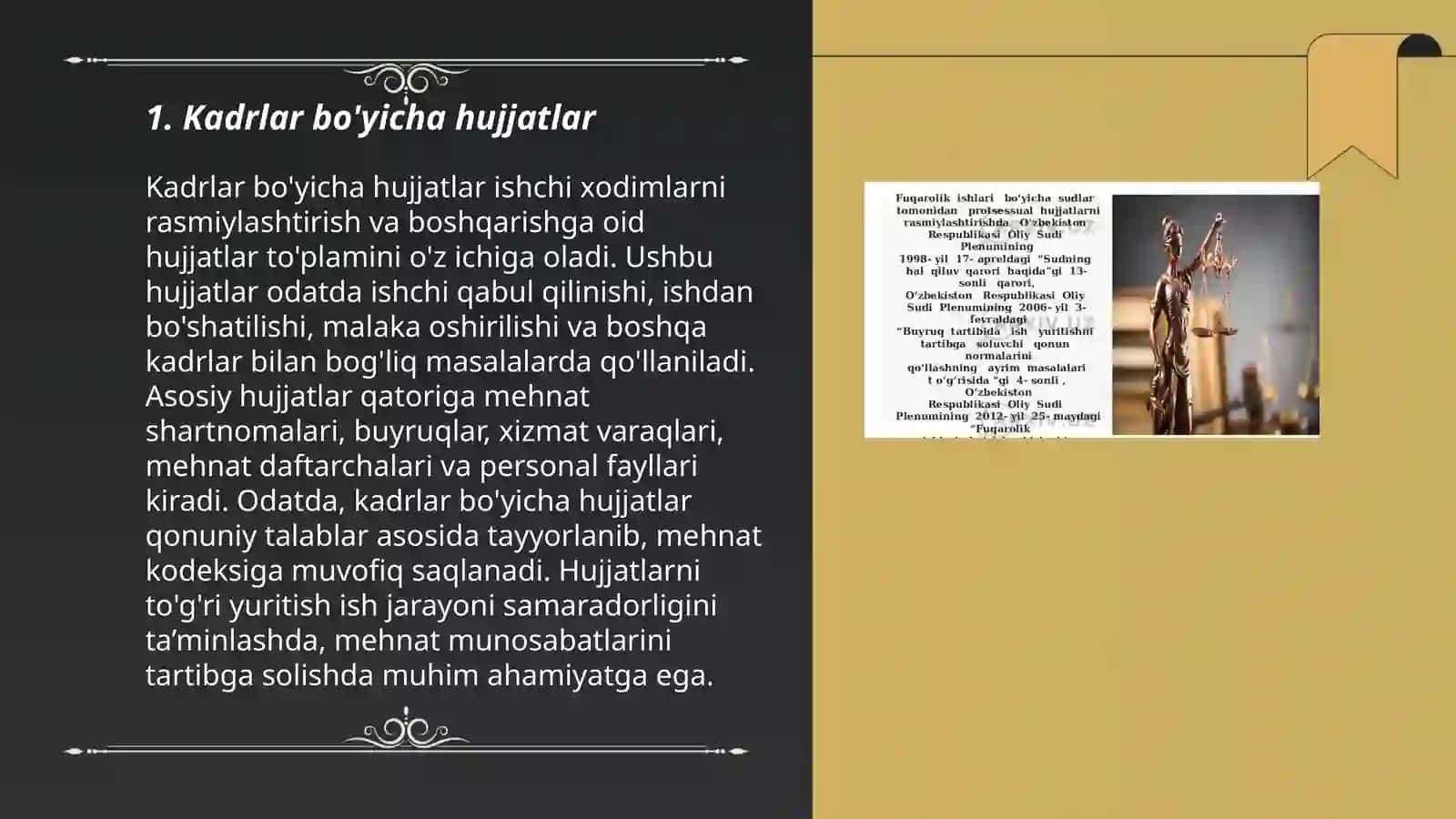 Kadrlar bo'yicha hujjatlar 3