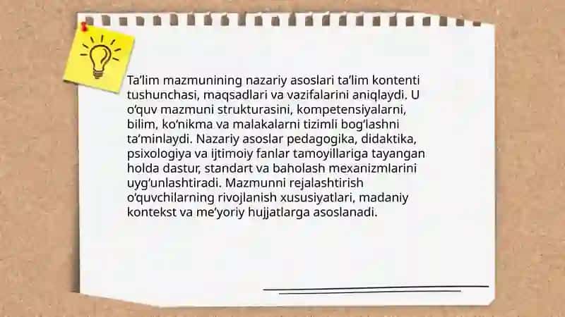 Taʼlim mazmuni 3