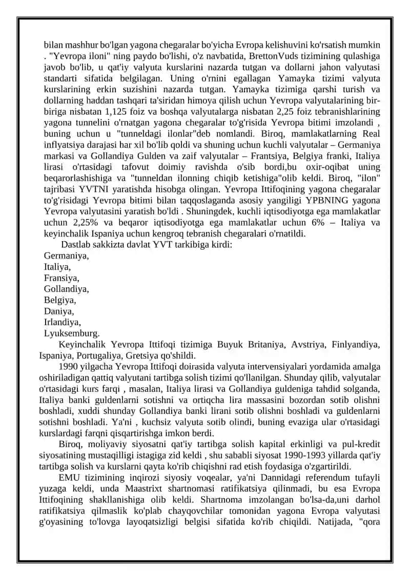 Evropa valyuta tizimi 3
