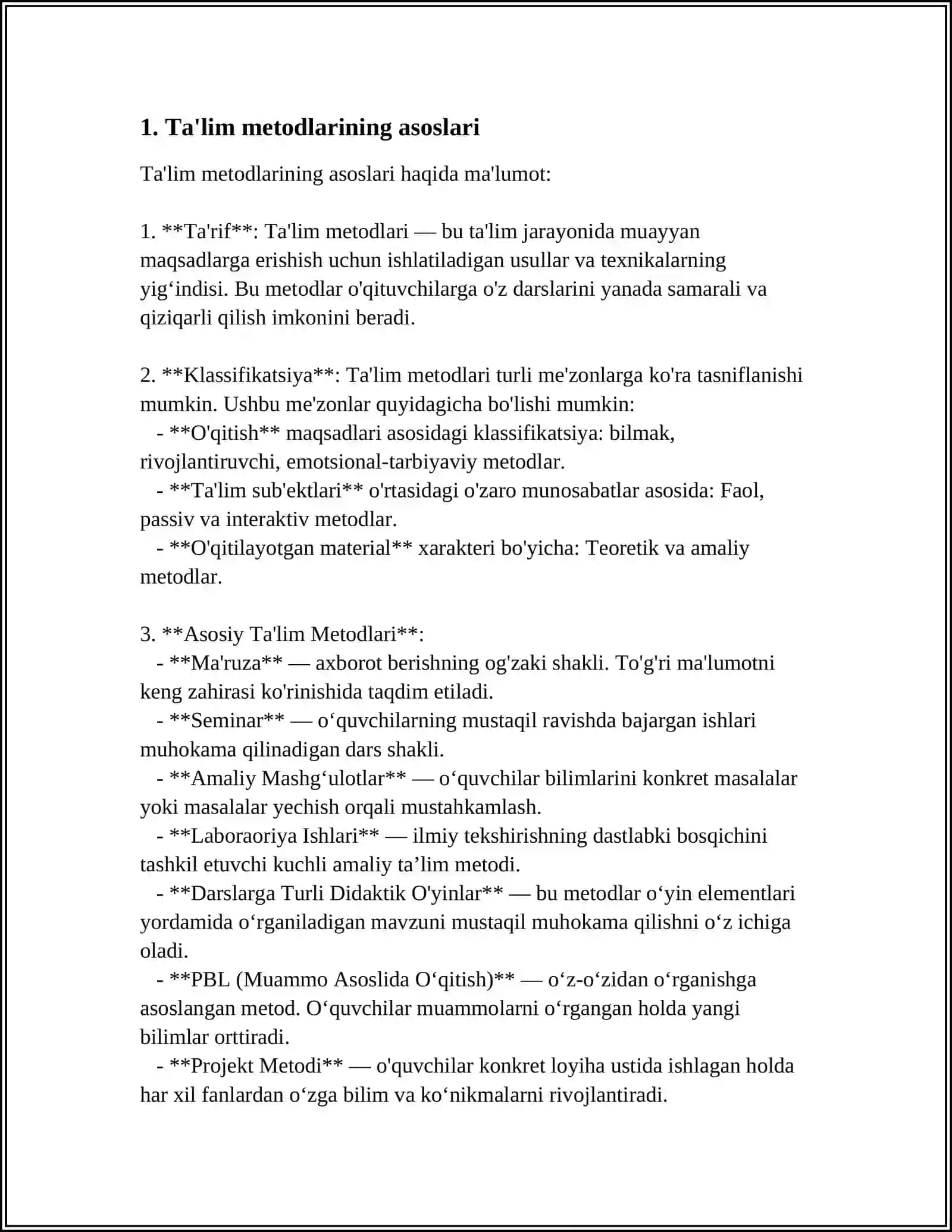 TAʼLIM METODLARINING TARKIBIY TUZILISHI 3