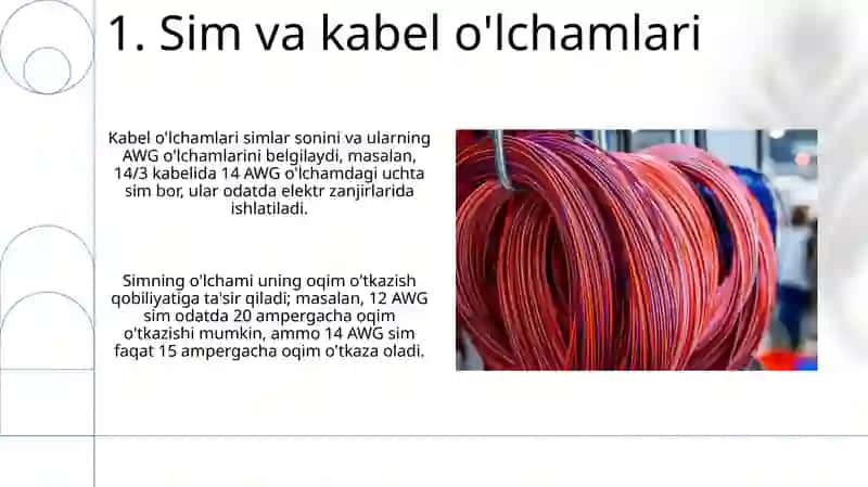 Elektr o'tkazgich simlar va kabellar 3