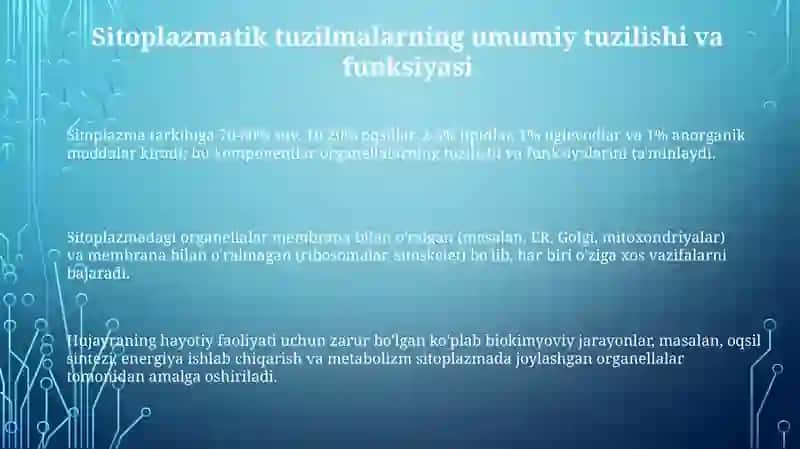 Hujayraning sitoplazmatik strukturalarini oʻrganish 3