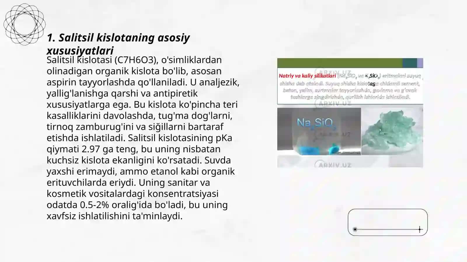 Salitsil kislota va uning xossalari 3