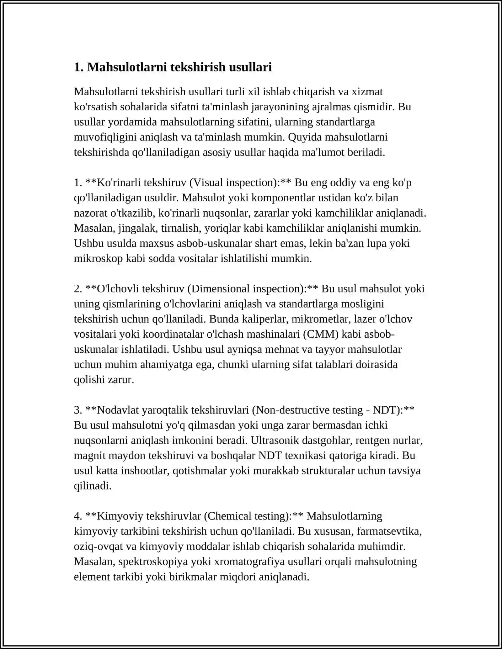MAHSULOTLARNI PUTUR YETKAZMASDAN NAZORAT QILISH USULLARI 3