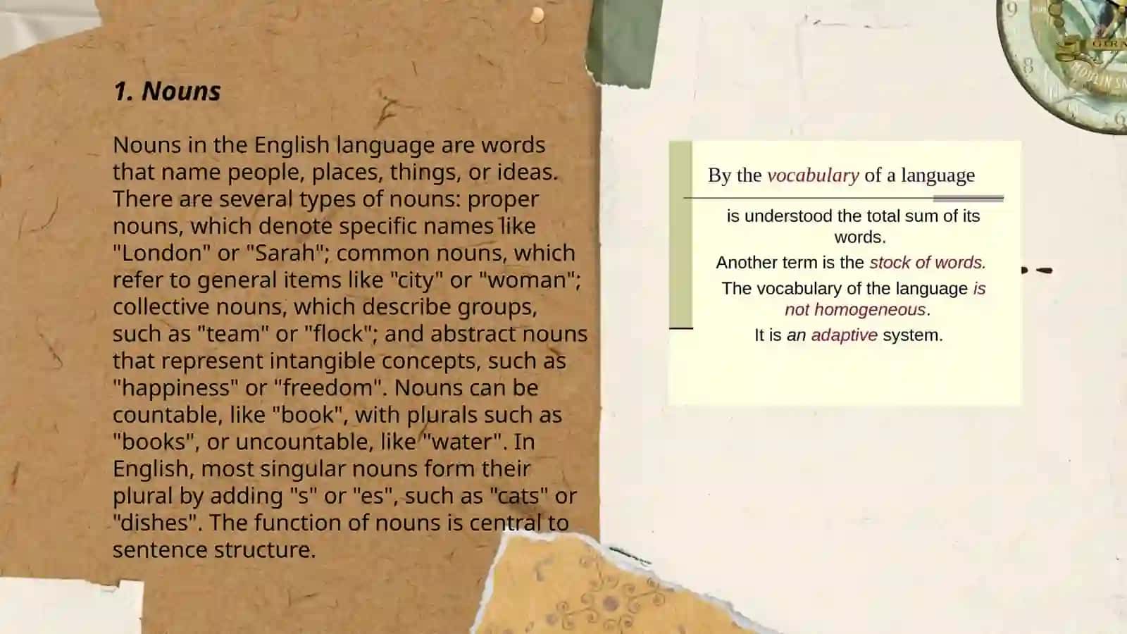 English vocabulary as a system 3