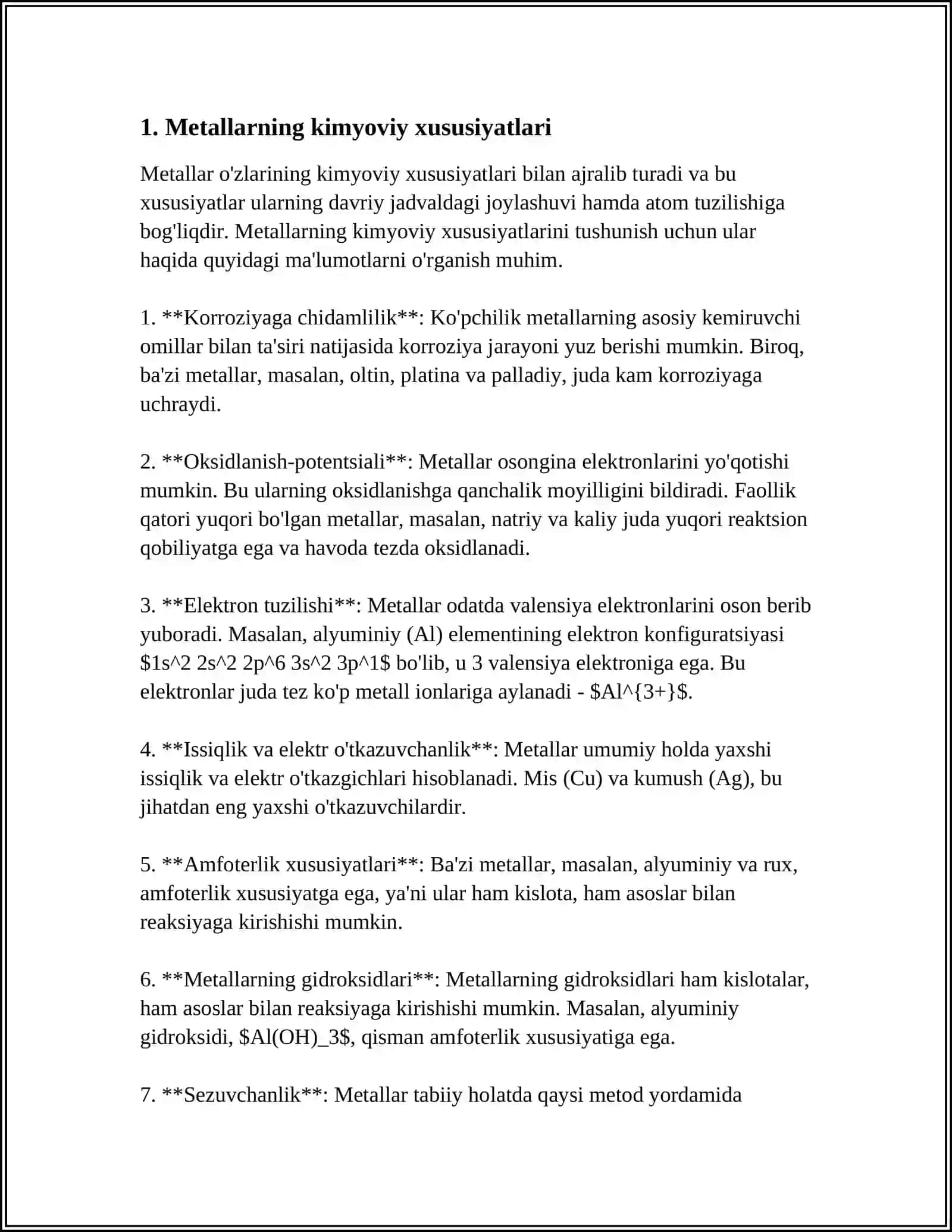 METALLAR KARROZIYASI NIMAGA BOG'LIQ 3