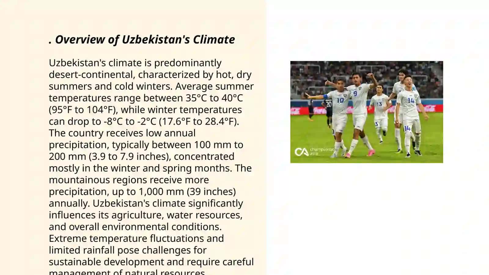 Climate of Uzbekistan 3