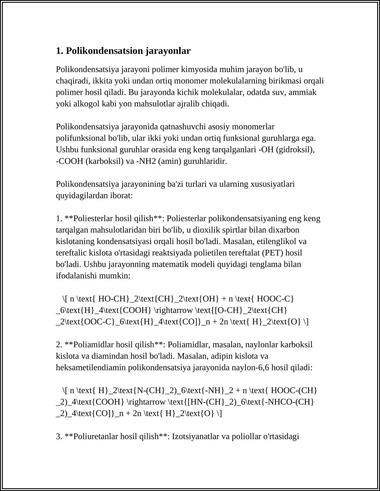 POLIKONDENSATLANISHDAGI DESTRUKTIV REAKSIYALAR 3