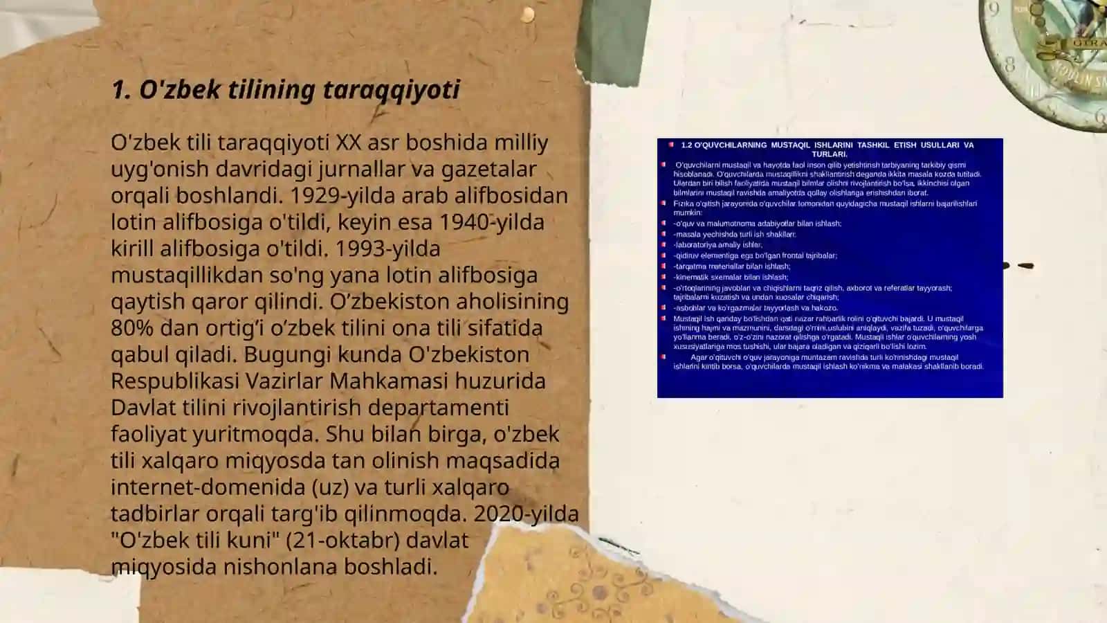 O'zbek tilining taraqqiyoti 3