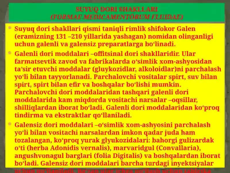 Suyuq Dori Shakllarining Retseptlarda Yozilishi 3