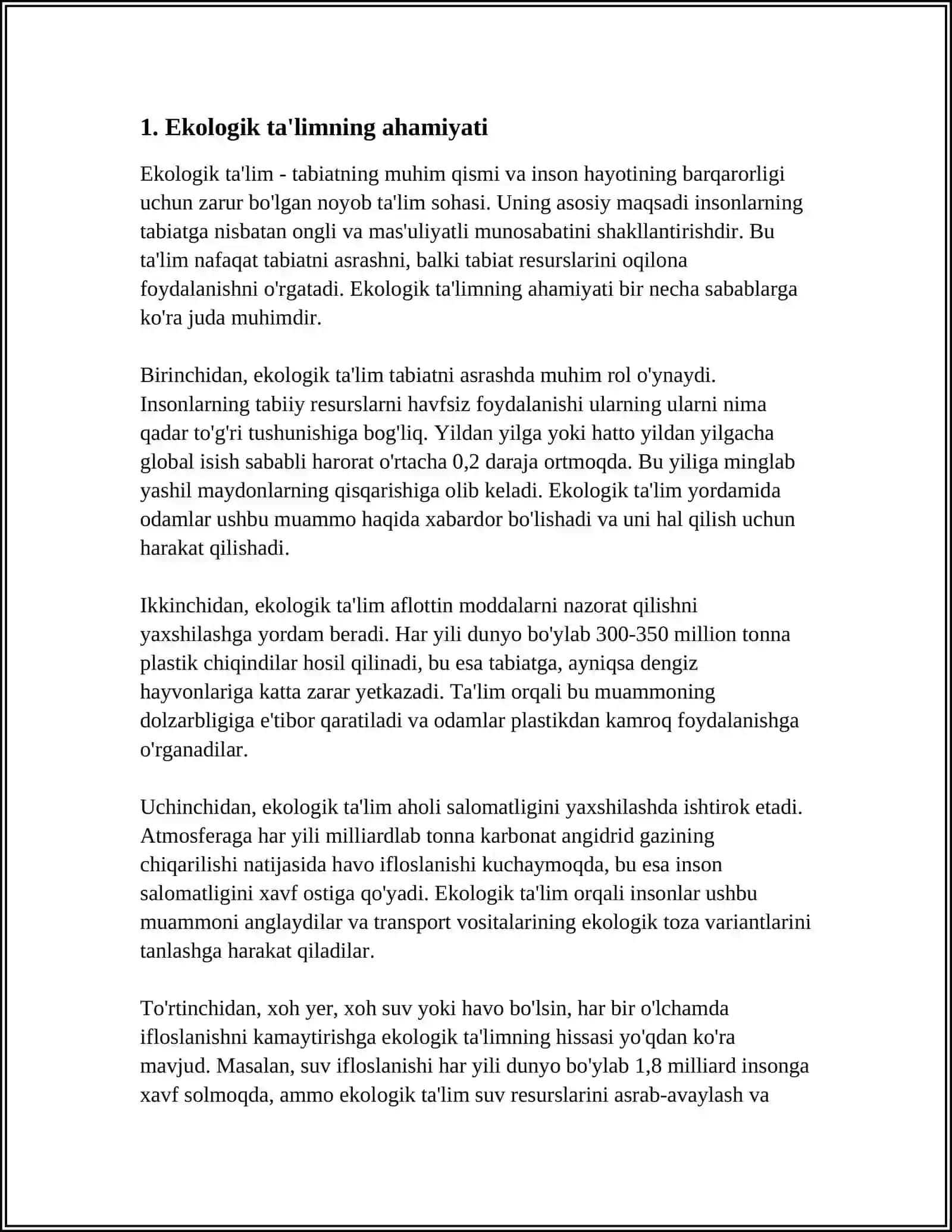 OʻQUVCHILARNING EKOLOGIK TARBIYASI 3