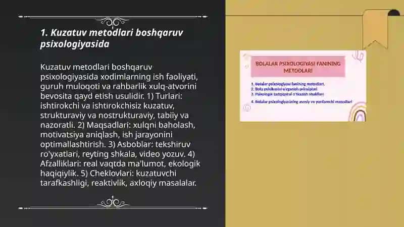 Boshqaruv psixologiyasining metodlari 3