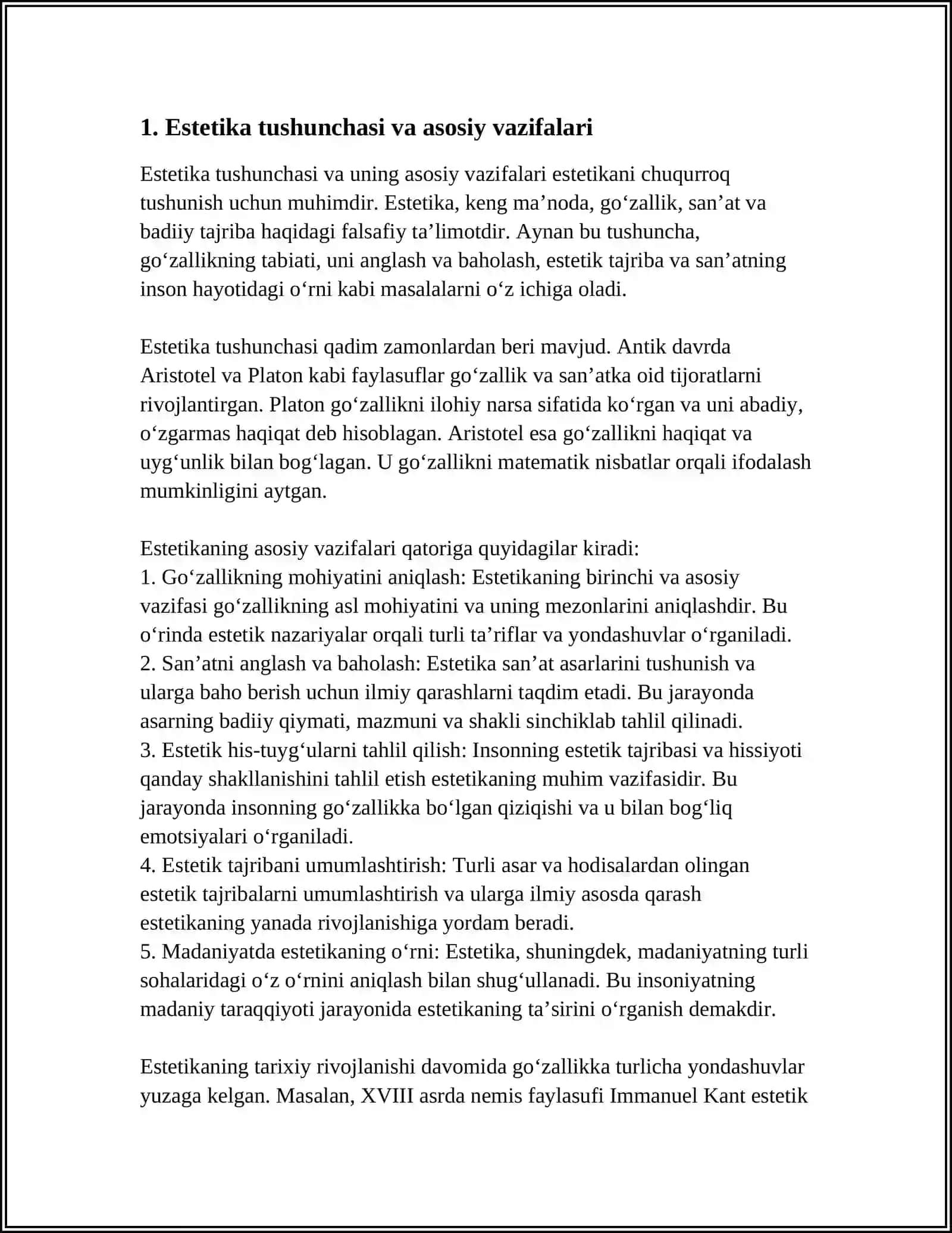 Estetika 3